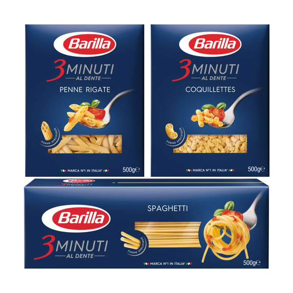 Pâtes Barilla (pasta) - différentes variétés, paquets de 500g - LAVANTAGE